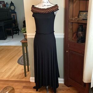 NWT! Spense Black Embellished Midi Dress Sleeveless